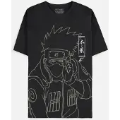 Difuzed Naruto - Kakashi Line Art Heren T-shirt - XS - Zwart