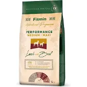 Fitmin Dog Nutritional Programme Medium Maxi Performance Lamb&amp;Beef 12 kg voor volwassen honden van middelgrote en grote rassen met een zeer hoog activiteitsniveau