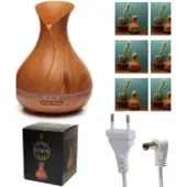 Eden Aroma Diffuser - Luchtbevochtiger - Houtlook - Met licht