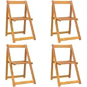 vidaXL Tuinstoelen 4 st inklapbaar massief acaciahout