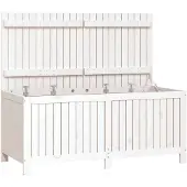 vidaXL Tuinbox 147x68x64 cm massief grenenhout wit