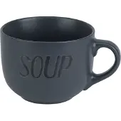 COSY&TRENDY Cosy & Trendy Soepkom - donkergrijs - 11 cm - 510 ml - Soepbeker - kommetje - schaaltje