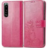 Mobigear clover Bookcase voor Sony Xperia 5 IV - Magenta