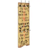 vidaXL Wandkapstok met 6 haken FAMILY 120x40 cm
