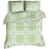 Romanette Dekbedovertrek Rubik Leek Groen Katoen-260 x 200 / 220 cm | Extra Breed