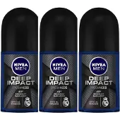 Nivea Deep Deo Roller - 3 x 50 ml