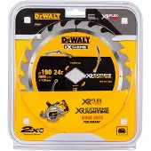 DeWalt Cirkelzaagblad voor Hout | Extreme Runtime | Ø 190mm Asgat Ruit 24T - DT40270-QZ