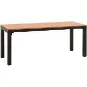 vidaXL Tuinbank 110 cm staal en HKC bruin en zwart