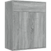 vidaXL Dressoir 60x30x75 cm bewerkt hout grijs sonoma eikenkleurig