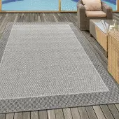 Muratap Aruba binnen & buiten vloerkleed laagpolig grijs- 80x150 cm