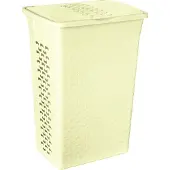 BranQ Rechthoekige wasmand Katoen 55L - Antiek wit