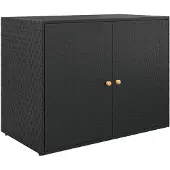 vidaXL Tuinkast Zwart 100x55,5x80 cm Poly Rattan