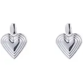 Go Dutch Label Oorknoppen Bewerkt hart Zilver