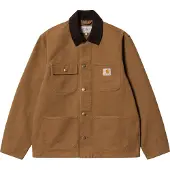 Carhartt Tussenjas 'Michigan' chocoladebruin / lichtbruin