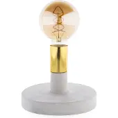 Groenovatie Tafellamp Beton - E27 Fitting - Grijs/Goud - ⌀18x24cm