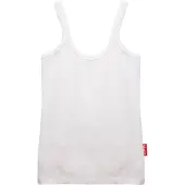 Claesen's singlet wit Hemd Meisjes Stretchkatoen Ronde hals Effen - maat 128/134