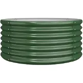 vidaXL Plantenbak 80x80x36 cm gegalvaniseerd staal groen