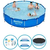 Bestway Steel Pro, ronde opblaasbare zwembad - 366x76 cm - 6-delig, model S22748