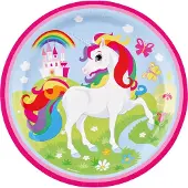 Amscan 8 kartonnen bordjes - Unicorn