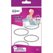 Avery Oplosbare etiketten wit, afneembaar SOLUB18 - 4 stuks