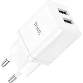 Hoco N25 Smartphone Oplader 2x USB - Universeel - Wit