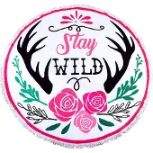 Yehwang Rond Strandlaken Stay Wild | Roundie - Strandlakens - Print -