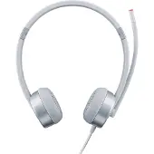 Lenovo 100 stereo analoge headset, met kabel, geschikt voor kantoor/callcenter, hoofdtelefoon, zilver