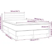 vidaXL Boxspring met matras stof donkerbruin 120x200 cm