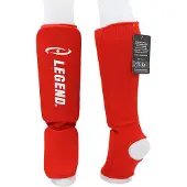 Legend Sports Scheenbeschermers Legend Easy Kids/Volwassenen Rood Elastisch