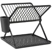 Brabantia SinkSide Afdruiprek - Inklapbaar - Met Bestekhouder - Compact - Dark Grey