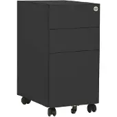 vidaXL Ladeblok verrijdbaar 30x45x59 cm staal antracietkleurig