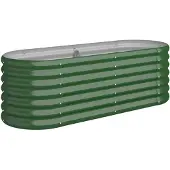 vidaXL Plantenbak 114x40x36 cm gegalvaniseerd staal groen