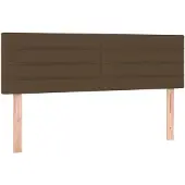 vidaXL Hoofdborden 144x5x78/88 cm stof donkerbruin