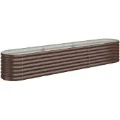 vidaXL Plantenbak 224x40x36 cm gegalvaniseerd staal bruin
