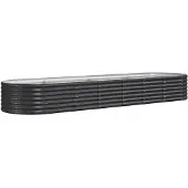 vidaXL Plantenbak 296x80x36 cm gegalvaniseerd staal antracietkleurig