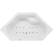 Lambini Designs Venetië bubbelbad 145x145cm elektronisch 12 aerojets chroom