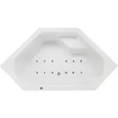 Lambini Designs Venetië bubbelbad 145x145cm pneumatisch 12 aerojets chroom