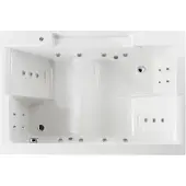 Lambini Designs Puglia bubbelbad 180x120cm elektronisch 6+4+2 hydrojets chroom