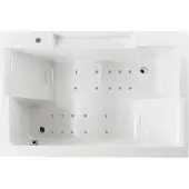 Lambini Designs Puglia bubbelbad 180x120cm pnuematisch 12 aerojets chroom