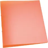 Q-CONNECT ringmap, PP, 2 ringen, 25 mm, transparant oranje 12 stuks