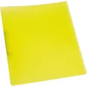 Q-CONNECT ringmap, PP, 2 ringen, 16 mm, transparant geel 12 stuks