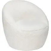 Konges Sløjd Romi Curly arm stoel - Fauteuil wit - Stoel - Zetel - B. 75 x D. 77 x H. 70 cm