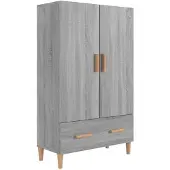 vidaXL Hoge kast 70x31x115 cm bewerkt hout grijs sonoma eikenkleurig