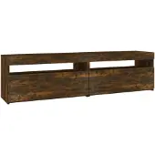 vidaXL Tv-meubelen met LED-verlichting 2 st 75x35x40 cm gerookt eiken