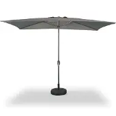 Sweeek - Rechthoekige touquet parasol 2x3m, draaibare aluminium centrale mast en opendraaikruk