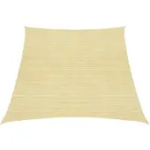 vidaXL Zonnezeil 160 g/m² 4/5x4 m HDPE beige