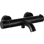 Guido Gusto Thermostatische opbouw badkraan Mat zwart