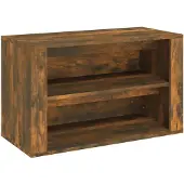 vidaXL Schoenenrek 75x35x45 cm bewerkt hout gerookt eikenkleurig