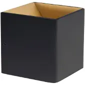 Artdelight Wandlamp Fulda 10x10 cm koper zwart
