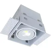 Artdelight Inbouwspot Vierkant Wit Trimless GU10 Incl. Stucrand